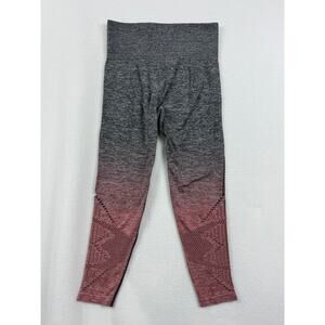 Victoria's Secret PINK Cool & Comfy Fit Leggings Crop Ombre Gray Pink Women's S‎
